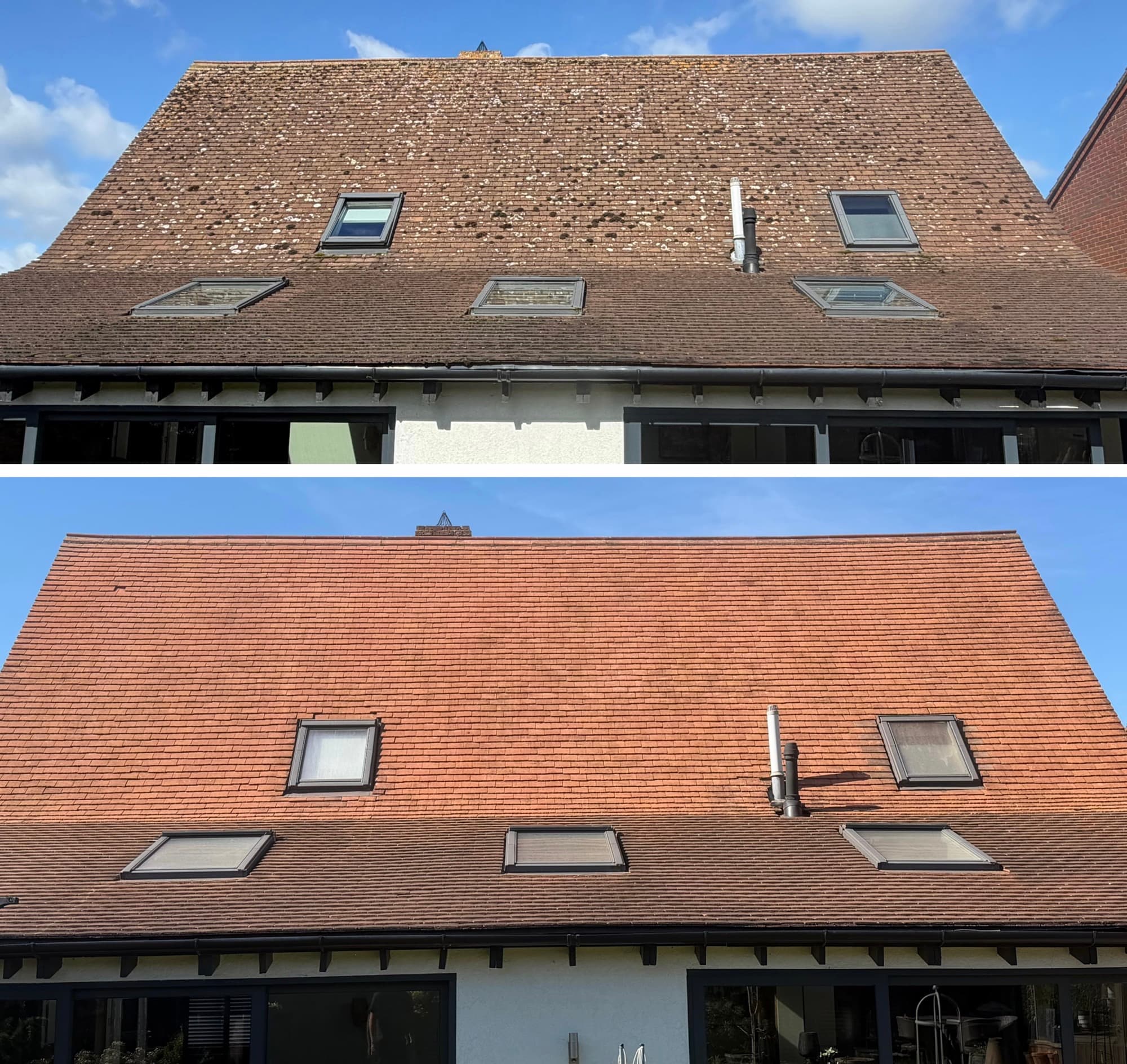 Hand-cleaned Bedfordshire roof